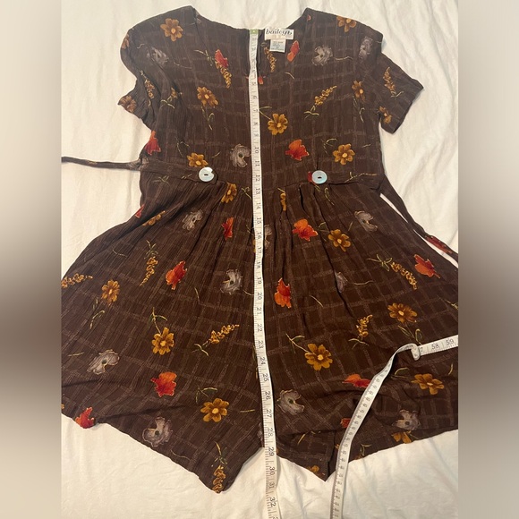 Romper Brown Plaid and Floral - Picture 7 of 10